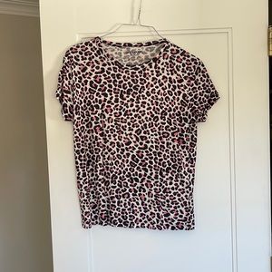 Zadig & Voltaire leopard print linen tee - size small